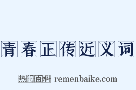 青春正传近义词是什么意思的图片